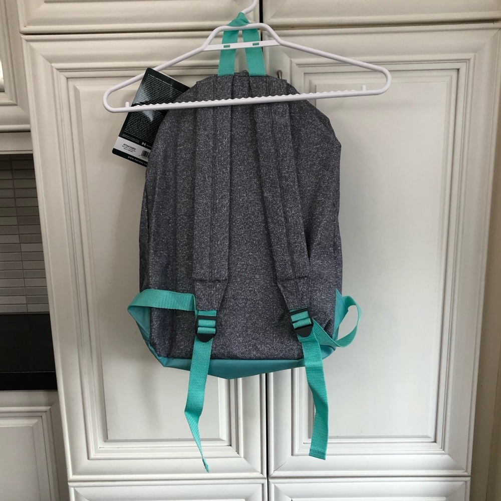 NWT Roots Student Backpack - grey / mint - Picture 7 of 13